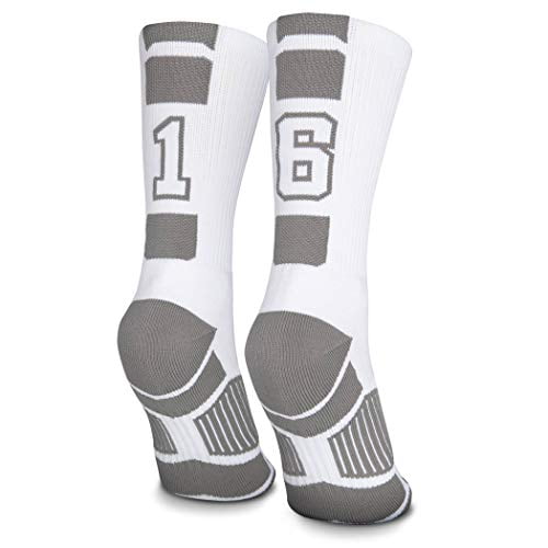 Custom Team Number Crew Socks Gray & Black Athletic Socks by ChalkTalkSPORTS All Team Numbers Custom Team Number Crew Socks Gray & Black Athletic Socks by ChalkTalkSPORTS All Team Numbers